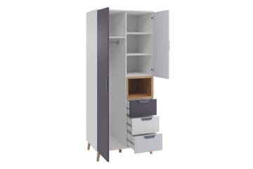 Sayuki Møbelsett Til Stue - Hvit/Grå - Oppbevaring - Oppbevaringsmøbler - Møbelsett til stue