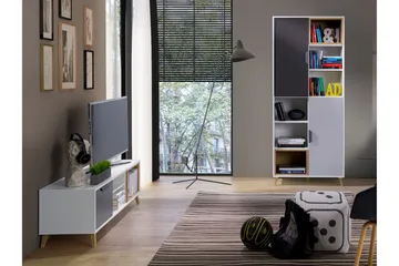 Sayuki Møbelsett Til Stue - Hvit/Grå - Oppbevaring - Oppbevaringsmøbler - Møbelsett til stue