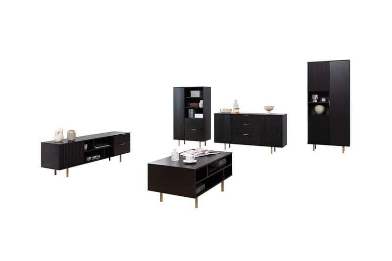 Staffin Møbelsett for Stue, Svart