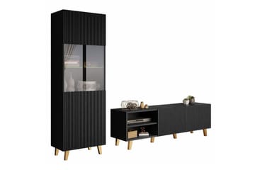 Strontian Möbelset För Vardagsrum Scandinavian Choice Black - Oppbevaring - Oppbevaringsmøbler - Møbelsett til stue