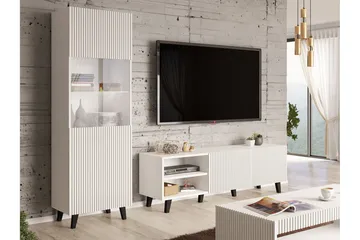 Strontian Möbelset För Vardagsrum Scandinavian Choice White - Oppbevaring - Oppbevaringsmøbler - Møbelsett til stue