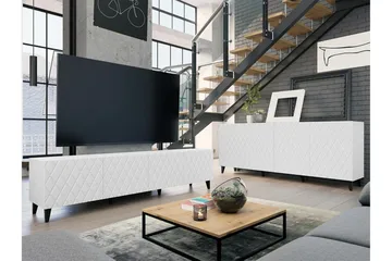 Strontian Möbelset För Vardagsrum Scandinavian Choice White - Oppbevaring - Oppbevaringsmøbler - Møbelsett til stue