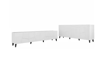 Strontian Möbelset För Vardagsrum Scandinavian Choice White - Oppbevaring - Oppbevaringsmøbler - Møbelsett til stue