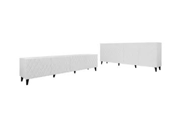 Strontian Möbelset För Vardagsrum Scandinavian Choice White - Oppbevaring - Oppbevaringsmøbler - Møbelsett til stue