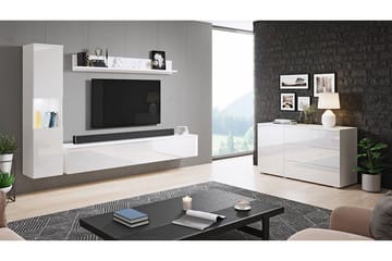 Valga Møbelsett Til Stuen Hvit - Hvit - Oppbevaring - Oppbevaringsmøbler - Møbelsett til stue