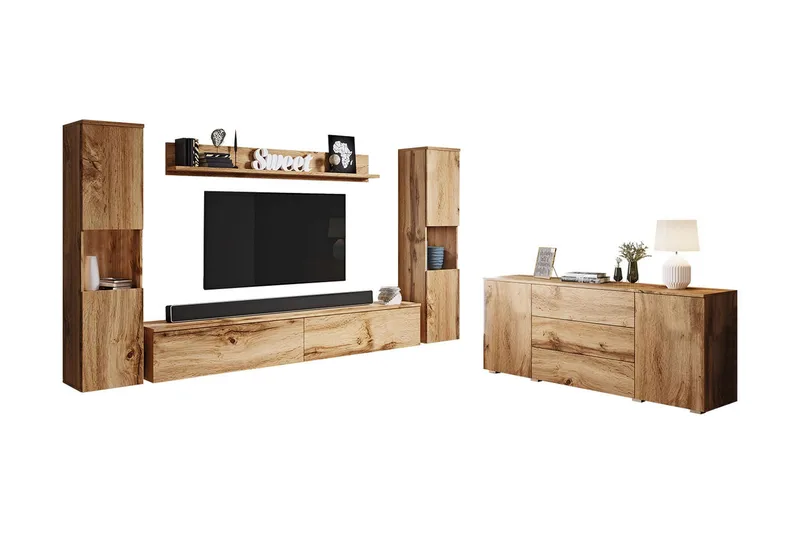 Valga Møbelsett Til Stuen Natur - Natur - Oppbevaring - Oppbevaringsmøbler - Møbelsett til stue