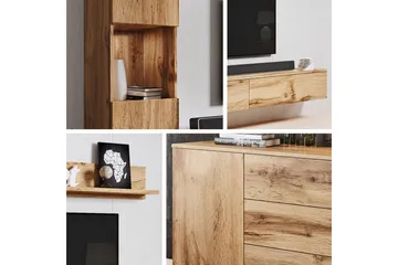 Valga Møbelsett Til Stuen Natur|Hvit - Natur/Hvit - Oppbevaring - Oppbevaringsmøbler - Møbelsett til stue