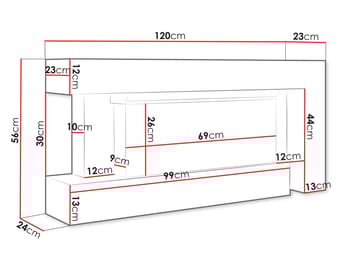 Morvyn Elektrisk Peis 120 cm - Oppbevaring - Oppbevaringsmøbler - Kommode