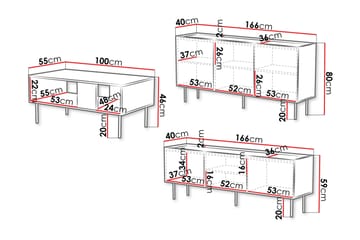 Munkedal Møbelsett for Stue - Kashmir - Oppbevaring - Oppbevaringsmøbler - Møbelsett til stue