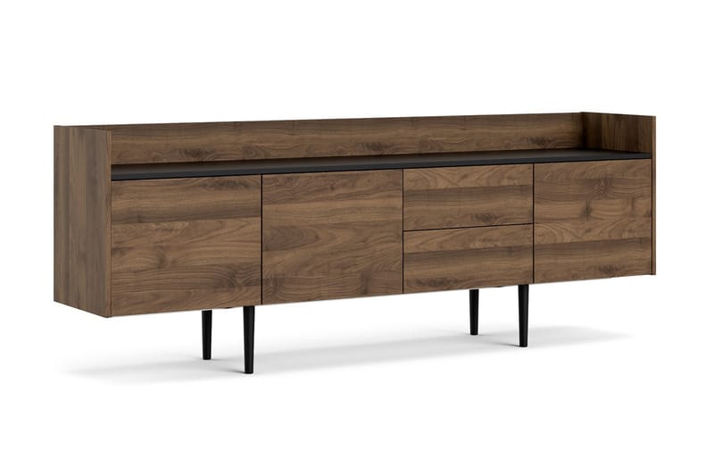 Nattbord Landahl 196 cm - Valnøtt | Svart - Sideboard & skjenk