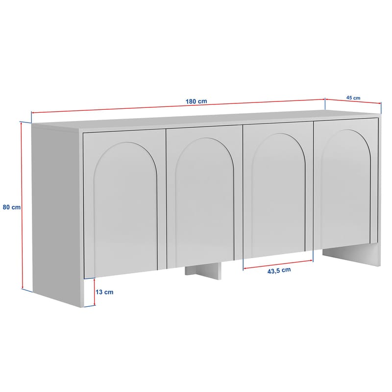 Nelora Konsollbord 180 cm - Krem - Oppbevaring - Oppbevaringsmøbler - Sideboard & skjenk
