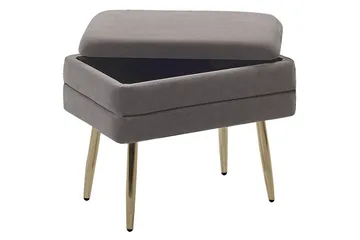 Oppbevaringsbenk Odessa Grå/gull - Grå/gull - Oppbevaring - Oppbevaringsmøbler - Oppbevaringskiste & sengekiste