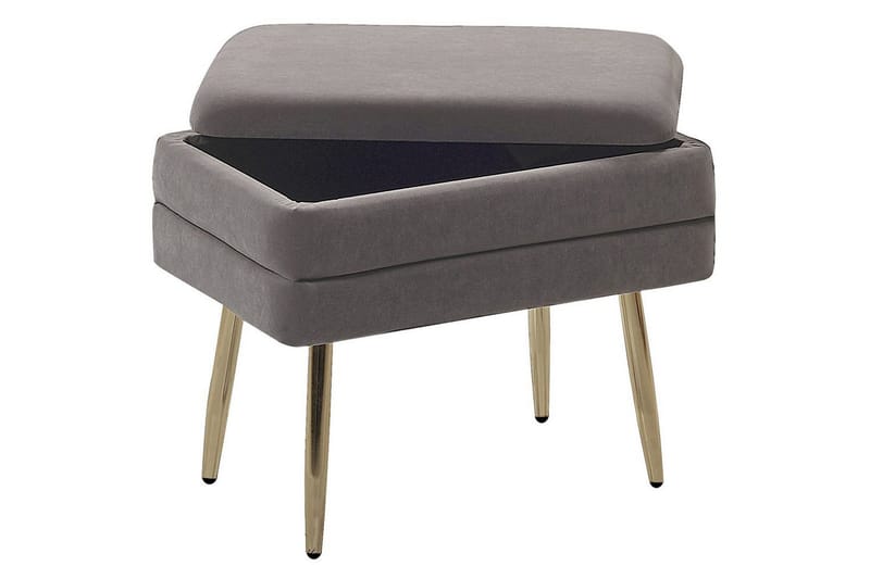 Oppbevaringsbenk Odessa Grå/gull - Grå/gull - Oppbevaring - Oppbevaringsmøbler - Oppbevaringskiste & sengekiste