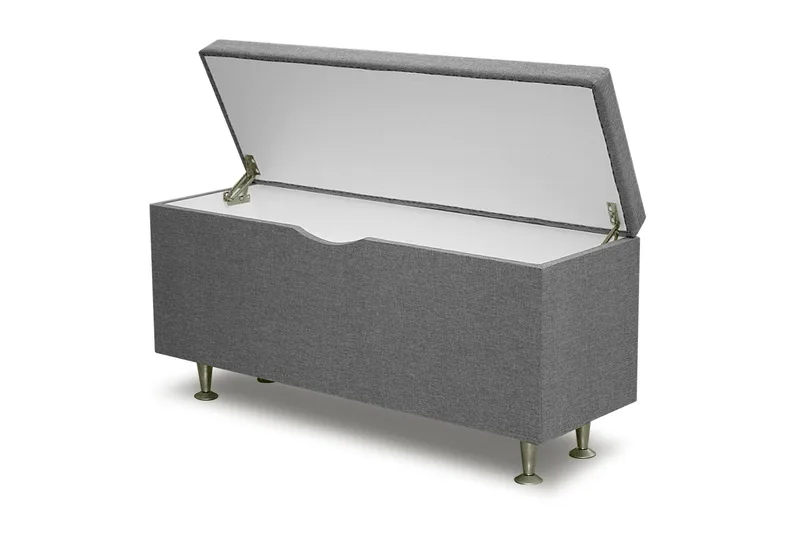 Cibele Sengekiste 130 cm - Lysegrå/Eik - Møbler - Senger - Sengetilbehør - Oppbevaring til senger