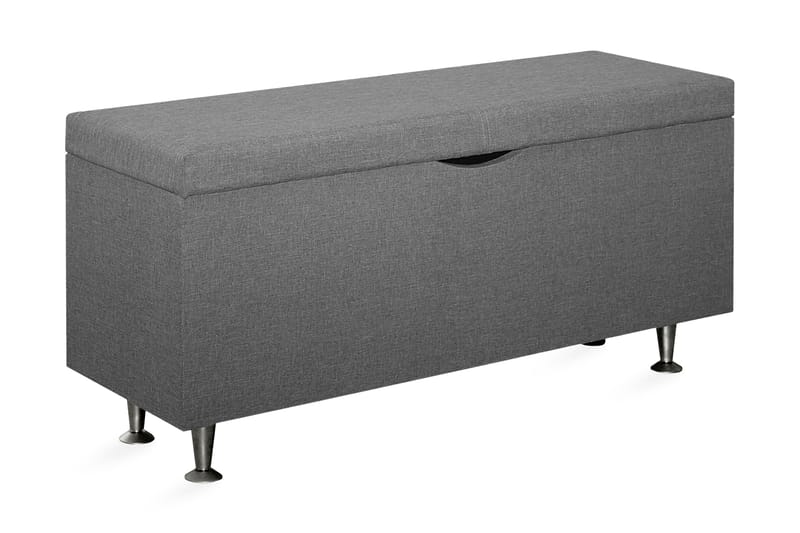 Cibele Sengekiste 130 cm, Lysegrå/Eik