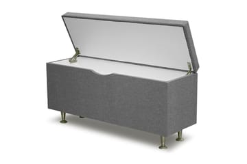 Cibele Sengekiste 130 cm - Lysegrå/Svart - Møbler - Senger - Sengetilbehør - Oppbevaring til senger