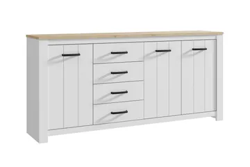 Crumpton Kommode 206 cm - Hvit/Brun - Oppbevaring - Oppbevaringsmøbler - Oppbevaringskiste & sengekiste