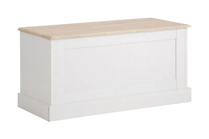 Dareia Oppbevaringskiste 90 cm, Hvit / Brun