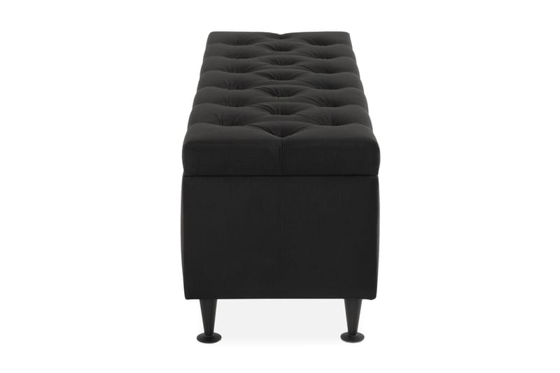 Ella Sengebenk 140cm Dypheftet - Svart - Oppbevaring - Oppbevaringsmøbler - Oppbevaringskiste & sengekiste