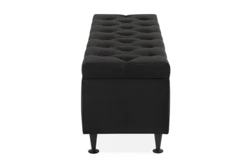 Ella Sengebenk 140cm Dypheftet - Svart - Oppbevaring - Oppbevaringsmøbler - Oppbevaringskiste & sengekiste