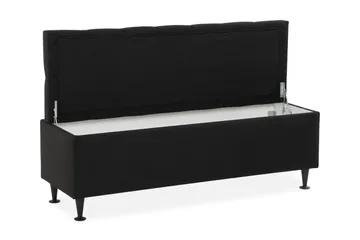 Ella Sengebenk 140cm Dypheftet - Svart - Oppbevaring - Oppbevaringsmøbler - Oppbevaringskiste & sengekiste