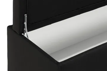 Ella Sengebenk 140cm Dypheftet - Svart - Oppbevaring - Oppbevaringsmøbler - Oppbevaringskiste & sengekiste