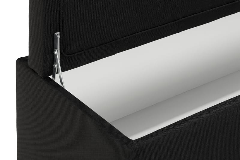 Ella Sengebenk 140cm Dypheftet - Svart - Oppbevaring - Oppbevaringsmøbler - Oppbevaringskiste & sengekiste
