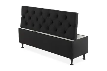 Ella Sengebenk 140cm Dypheftet - Svart - Oppbevaring - Oppbevaringsmøbler - Oppbevaringskiste & sengekiste