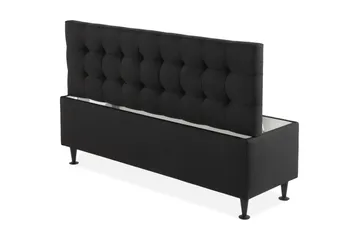 Ella Sengebenk 140cm Rutete - Svart - Oppbevaring - Oppbevaringsmøbler - Oppbevaringskiste & sengekiste