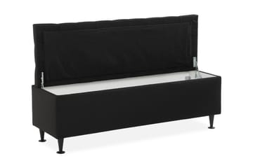 Ella Sengebenk 140cm Rutete - Svart - Oppbevaring - Oppbevaringsmøbler - Oppbevaringskiste & sengekiste