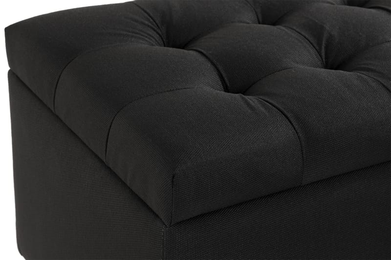 Ella Sengebenk 140cm Rutete - Svart - Oppbevaring - Oppbevaringsmøbler - Oppbevaringskiste & sengekiste