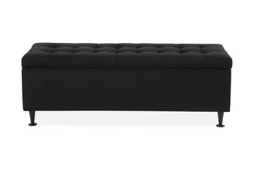 Ella Sengebenk 140cm Rutete - Svart - Oppbevaring - Oppbevaringsmøbler - Oppbevaringskiste & sengekiste