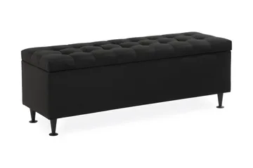 Ella Sengebenk 140cm Rutete - Svart - Oppbevaring - Oppbevaringsmøbler - Oppbevaringskiste & sengekiste
