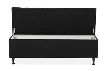 Ella Sengebenk 140cm Rutete - Svart - Oppbevaring - Oppbevaringsmøbler - Oppbevaringskiste & sengekiste