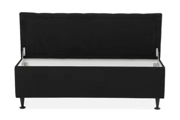 Ella Sengebenk 140cm Rutete - Svart - Oppbevaring - Oppbevaringsmøbler - Oppbevaringskiste & sengekiste