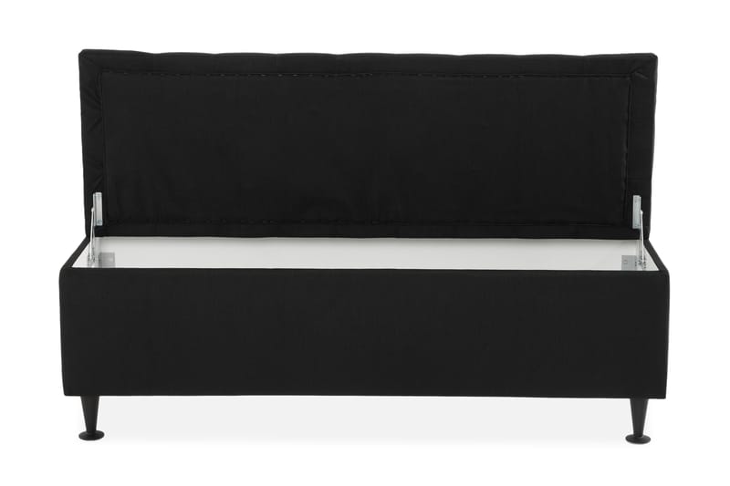 Ella Sengebenk 140cm Rutete - Svart - Oppbevaring - Oppbevaringsmøbler - Oppbevaringskiste & sengekiste
