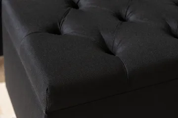 Ella Sengebenk 140cm Rutete - Svart - Oppbevaring - Oppbevaringsmøbler - Oppbevaringskiste & sengekiste