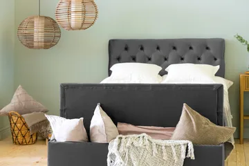 Ella Sengekiste 140cm Dypheftende - Mørkegrå - Oppbevaring - Oppbevaringsmøbler - Oppbevaringskiste & sengekiste