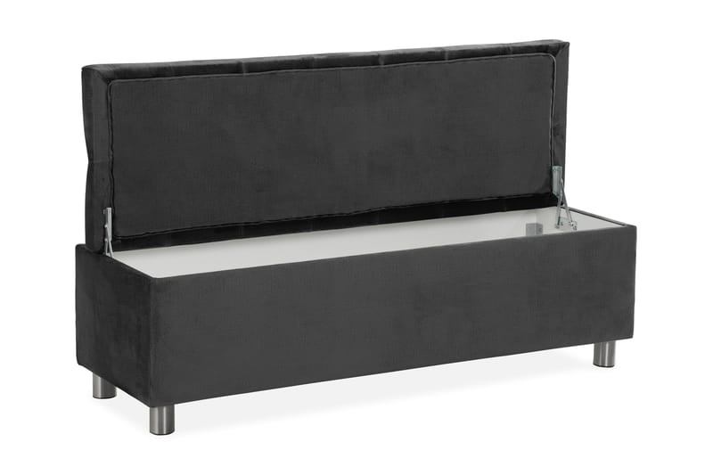 Ella Sengekiste 140cm Dypheftende - Mørkegrå - Oppbevaring - Oppbevaringsmøbler - Oppbevaringskiste & sengekiste