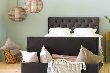 Ella Sengekiste 140cm Dypheftende - Svart - Oppbevaring - Oppbevaringsmøbler - Oppbevaringskiste & sengekiste