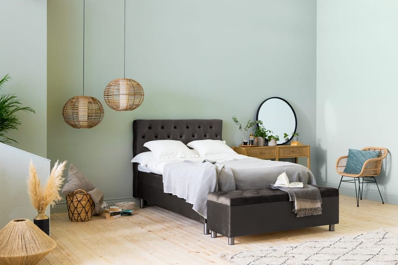 Ella Sengekiste 140cm Dypheftende - Svart - Oppbevaring - Oppbevaringsmøbler - Oppbevaringskiste & sengekiste