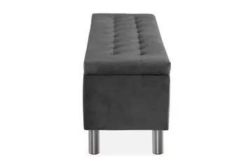 Ella Sengekiste 140cm Rutete - Mørkegrå - Oppbevaring - Oppbevaringsmøbler - Oppbevaringskiste & sengekiste