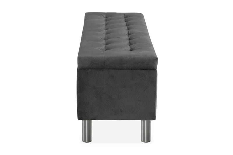 Ella Sengekiste 140cm Rutete - Mørkegrå - Oppbevaring - Oppbevaringsmøbler - Oppbevaringskiste & sengekiste