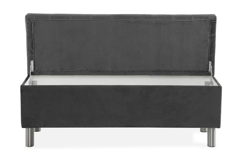 Ella Sengekiste 140cm Rutete - Mørkegrå - Oppbevaring - Oppbevaringsmøbler - Oppbevaringskiste & sengekiste