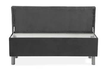 Ella Sengekiste 140cm Rutete - Mørkegrå - Oppbevaring - Oppbevaringsmøbler - Oppbevaringskiste & sengekiste