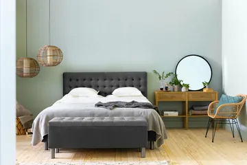 Ella Sengekiste 140cm Rutete - Mørkegrå - Oppbevaring - Oppbevaringsmøbler - Oppbevaringskiste & sengekiste