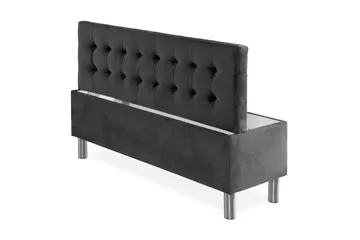 Ella Sengekiste 140cm Rutete - Mørkegrå - Oppbevaring - Oppbevaringsmøbler - Oppbevaringskiste & sengekiste