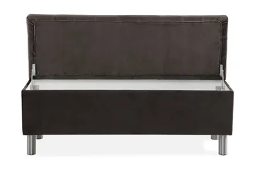 Ella Sengekiste 140cm Rutete - Svart - Oppbevaring - Oppbevaringsmøbler - Oppbevaringskiste & sengekiste