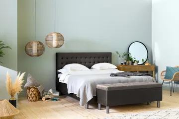 Ella Sengekiste 140cm Rutete - Svart - Oppbevaring - Oppbevaringsmøbler - Oppbevaringskiste & sengekiste