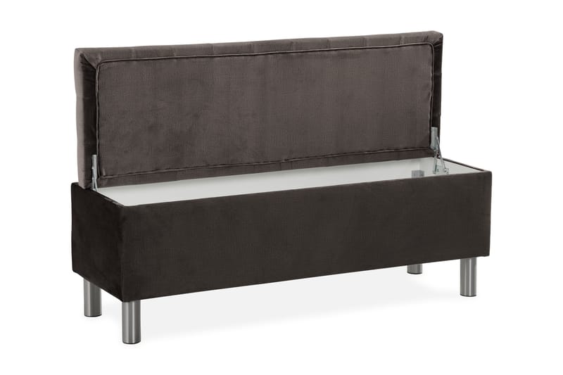 Ella Sengekiste 140cm Rutete - Svart - Oppbevaring - Oppbevaringsmøbler - Oppbevaringskiste & sengekiste